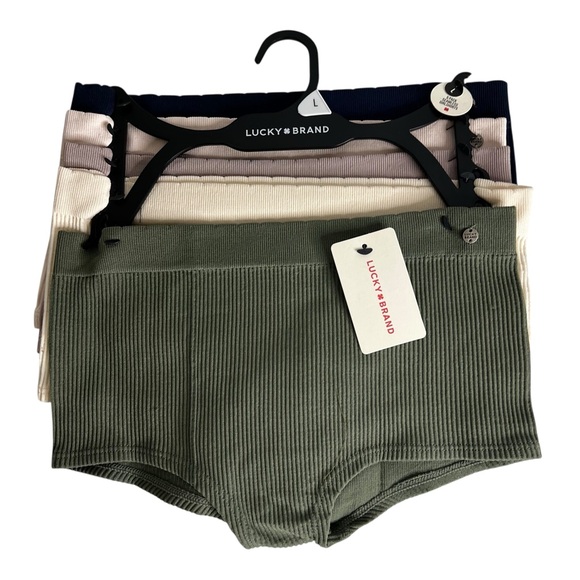 Lucky Brand Other - Lucky Brand Women’s Panties Sz Large Lot/5 Seamless Girl’s Shorts Multi Colors